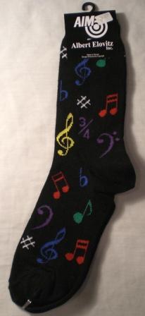 Colorful Music note Socks